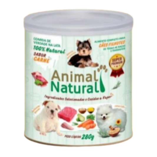 Comida Natural em Lata para Cães 280g - Sabor Carne