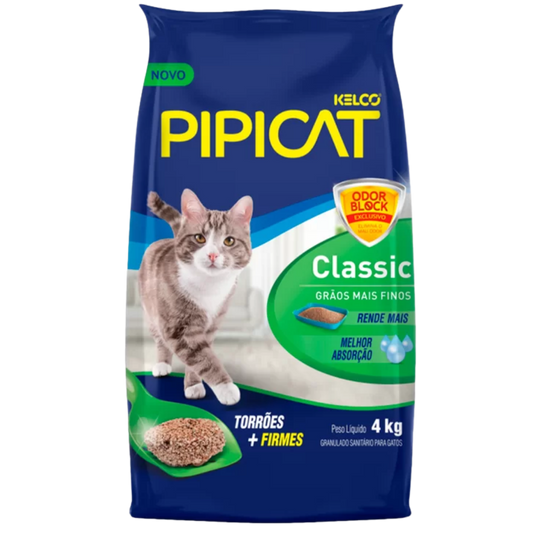Areia Higiênica Pipicat Classic - 4Kg