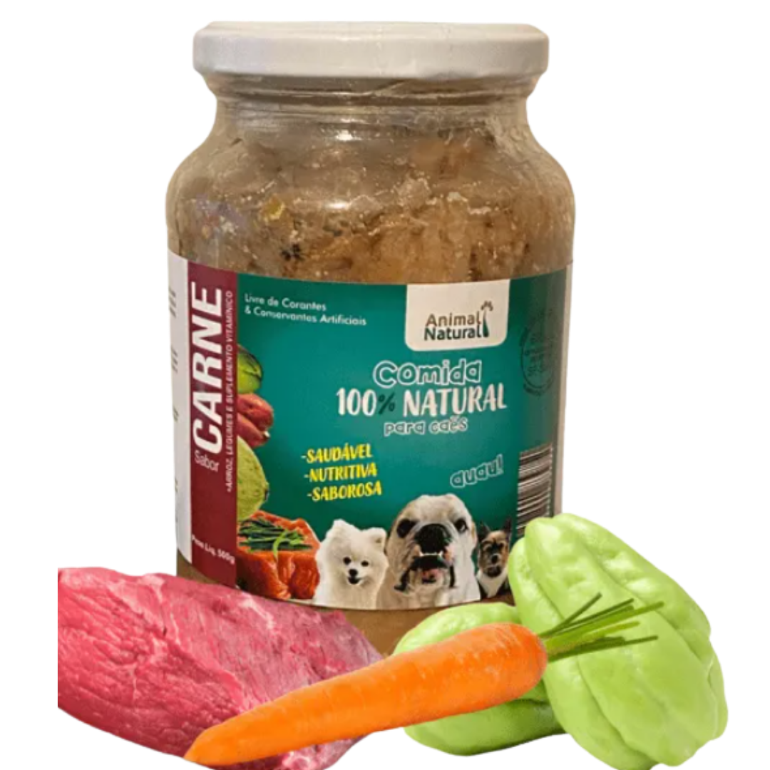 Pote de Comida Natural Para Cães - 500g