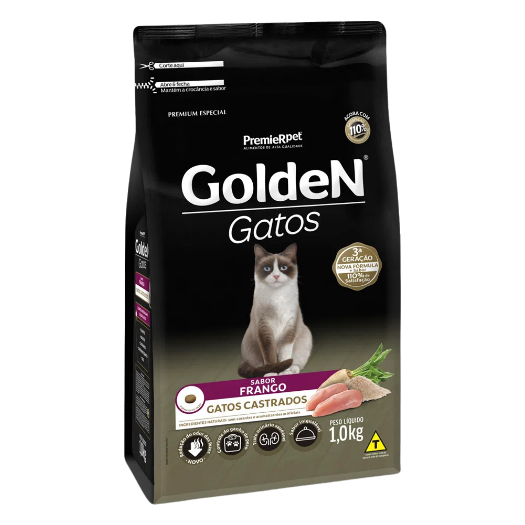 Golden Gatos - Gatos Castrados - 1,0 Kg