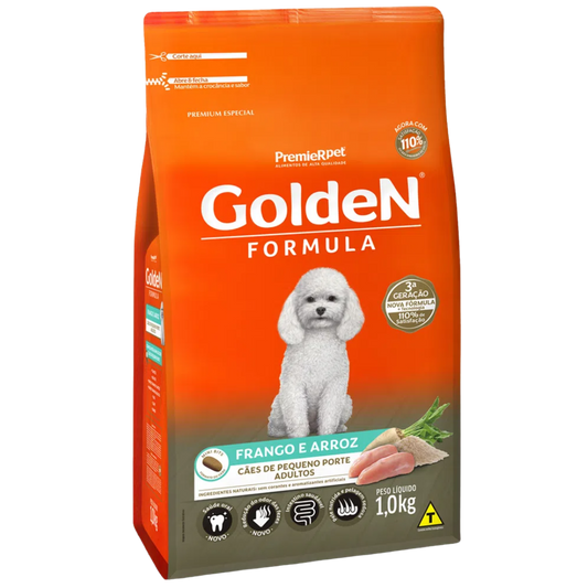 Ração Golden Fórmula Cães de Porte Pequeno Adultos - 1,0 Kg