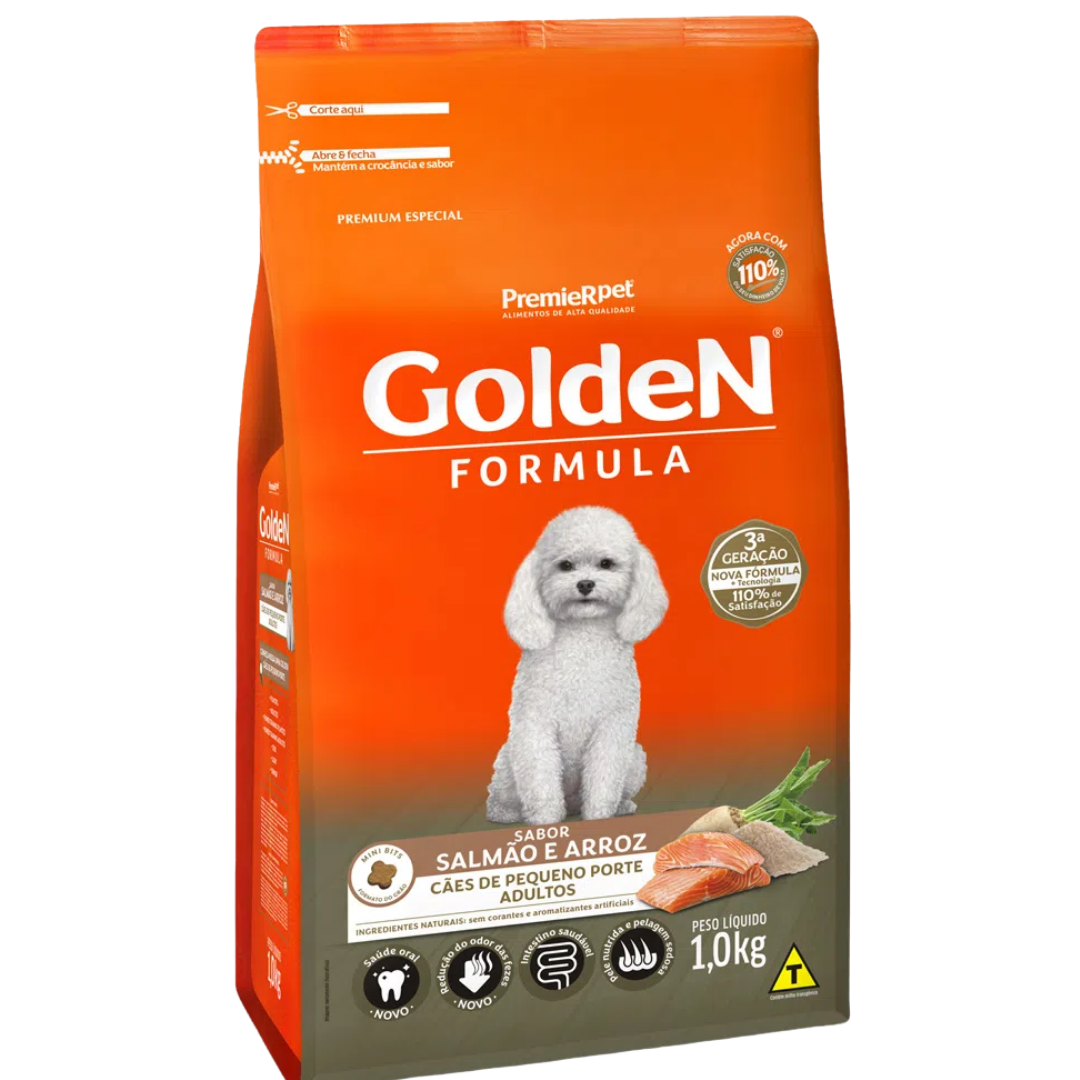 Ração Golden Fórmula Cães de Porte Pequeno Adultos - 1,0 Kg