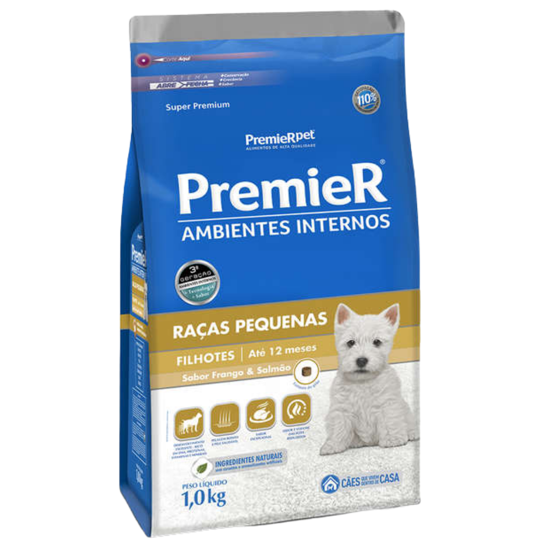 Premier Ambientes Internos Frango e Salmão - 1,0 Kg