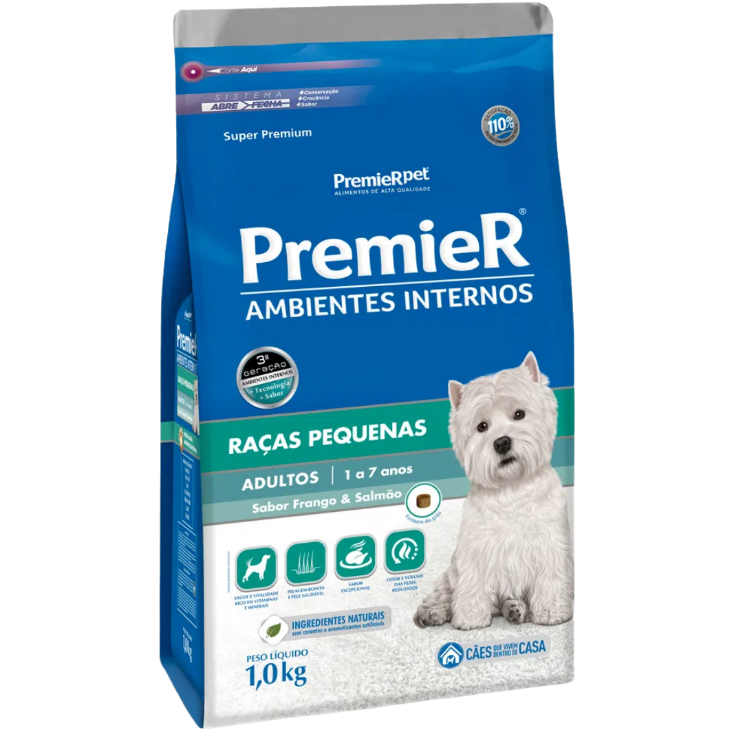Premier Ambientes Internos Frango e Salmão - 1,0 Kg